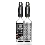 Microplane 2-Wege-Schneide Reibe Edelstahl Schwarz aus der Gourmet Serie...