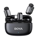 BOYA MINI 2 Mikrofon Handy, 48kHz/24Bit, 100m, 30h, USB-C Mini Mikrofon...