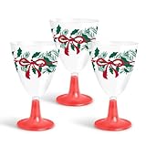 OH YEAH - 3 Stück - Wiederverwendbare Wein-/Wassergläser aus Kunststoff...