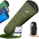 NORDBÄR® Schlafsack 3 Jahreszeiten & Sommer Ultraleicht [750g/1500g] |...