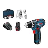 Bosch Professional 12V System Akku Bohrschrauber GSR 12V-15 (inkl. 2x2.0...