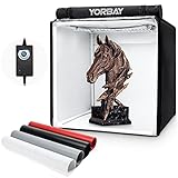 Yorbay Fotostudio Set 40 x 40 x 40cm CRI 95+ LED-Fotobox Lichtbox...