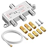 3-Fach TV Radio F-Stecker Adapter Kabel Antennen Verteiler SAT Splitter...