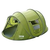 VEVOR Campingzelt 4 Personen Wurfzelt 280 x 202 x 131 cm Kuppelzelt Plane...