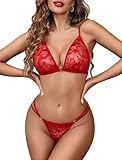 Avidlove Sexy Damen Dessous Set Transparent Spitze Unterwäsche Strapsen...