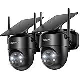 COOAU Überwachungskamera Aussen Akku Solar-2K Outdoor WLAN Kamera...