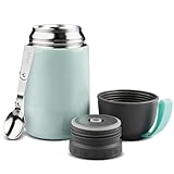 Noxtioanip Thermobehälter für Essen 650ml, Edelstahl Warmhaltebehälter...