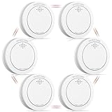 XINDUM 10 Jahre Rauchmelder mit Magnethalterung, Rauchmelder 6er Set, Klein...