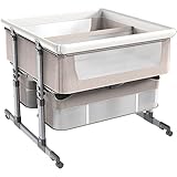 ZGantrix Zwillings-Babybett, Beistellbett, Kinderbett mit...