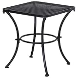 Outsunny Garten Couchtisch, Beistelltisch, Kaffeetisch, Metall, Schwarz,...