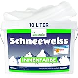 derendo Schneeweiss wandfarbe weiß hohe deckkraft 10l innenfarbe weiß...