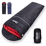 QEZER Schlafsack Winter Outdoor bis -18C° Leichter Warmer Daunenschlafsack...