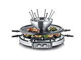 SEVERIN Raclette-Fondue-Kombination für 8 Personen, 1.900 W, zwei separat...