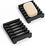 AstraLoom 2er-Pack Silikon Seifenschale mit selbstentleerendem Design,...