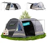Skandika Kambo Tunnelzelt für 6 Personen | XL Familienzelt für Camping, 2...
