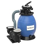 Wiltec Sandfilteranlage 370 W mit 26l Filtertank und selbstansaugender...