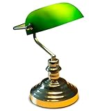 INNOVATE Bankerlampe Grün – 36cm hohe Bürolampe E27 – englische Retro...