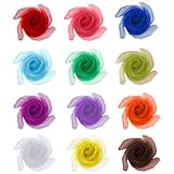 Zegnuem Jongliertücher, 12 Stück Bunte Tücher, 60x60cm Tanztücher,...