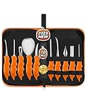 Metz-Tessy Kürbis Schnitzset, 10 Stück Schnitzwerkzeug Kürbis Edelstahl...