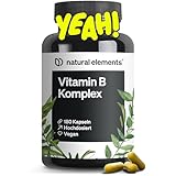 Vitamin B Komplex - 180 Kapseln - Hochdosiert: Mit 500 µg Vitamin B12 -...