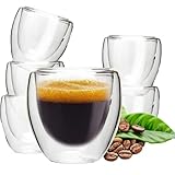 kumini Espressoglas (6 x 80ml), Espressoset doppelwanding, Espressotasse,...