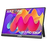 ARZOPA 17.3 Zoll Großer Portabler Monitor, 1920×1080 FHD HDR IPS Monitor...