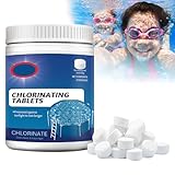 Chlor MultiTabs 5 in 1,Chlortabletten für Pool,langsamlösliche Chlortabs...