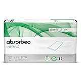 Absorbeo EXTRA Bettschutzunterlagen 30 Stück, Super Dry Effekt,...