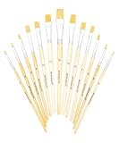 K3T Naturborstenpinsel-Set 13-teilig (Größen 2, 4, 6, 8, 10, 12 und 14),...
