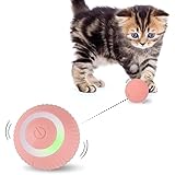 Mkitnvy Interaktives Katzenspielzeug Ball, Katzenball mit LED-Licht, 360°...