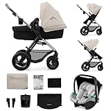 Kinderkraft MOOV2 AIR Kinderwagen 3 in 1 Kinderwagenset bis 26 kg mit...