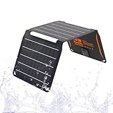 FlexSolar 15 W tragbares Solarpanel-Ladegerät (5.5 V/2.9 A max),...