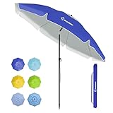 Grandekor Sonnenschirm Ø180cm winddichter Strandschirm Balkon Gartenschirm...