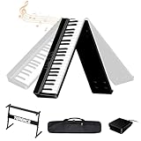 TERENCE E Piano 88 Tasten Keyboardpiano mit Ständer Tragbares Piano...