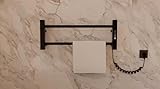 Elna Schwarzer Mini Handtuchheizkörper – Elektrisch 35W – 210 x 530 mm...