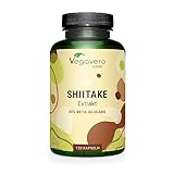 SHIITAKE Kapseln Vegavero® | Mit 750 mg Shiitake Extrakt pro Kapsel | 1500...