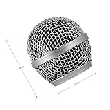 Mikrofongrill Ersatz Metallnetz Innenschaumfilter für Beta58 Silber 48 Mm...