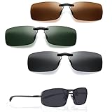 Elegance-go Polarisierte Brille Clip,3 Stück Sonnenbrille Clip Herren Dame...