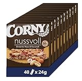 Nussriegel Corny Nussvoll Dreierlei Nuss und Karamell, mit Erdnuss, Mandel...