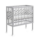 VitaliSpa Beistellbett Sophie, Stubenbett, Grau, 40 x 90 cm 2...