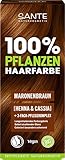 SANTE Naturkosmetik 100% Pflanzenhaarfarbe Pulver 08 Maronenbraun, vegane...