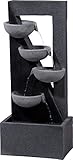 dobar® 96190e 'Vulcanus Design Gartenbrunnen Groß 4 Schalen| LED...