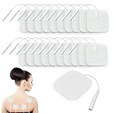 Baxcdyswe 20 Stück Electrode Pads, 50 x 50 mm Reusable Self-Adhesive...