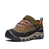 KEEN Unisex-Child Targhee 4 Low Waterproof Hiking Shoes, Dark Olive/Gold...