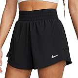 NIKE Damen One Df Hr Shorts, Black/Reflective Silv, S EU