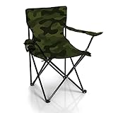 BigDean Faltstuhl Tarnmuster Camouflage Campingstuhl Anglerstuhl mit...