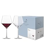 Zwiesel Glas Burgunder Rotweinglas Pure (2-er Set), anmutige...