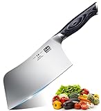 SHAN ZU Kochmesser, 18cm Scharfes Küchemesser Hackmesser Profi Japanische...