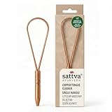 Sattva Ayurveda Kupfer Zungenreiniger – Geprüft & Zertifiziert, 99,9%...