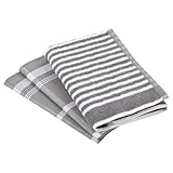 Ross Exclusiv 3er Set Geschirrtücher & Küchentuch – 2X Zwirn Halbleinen...